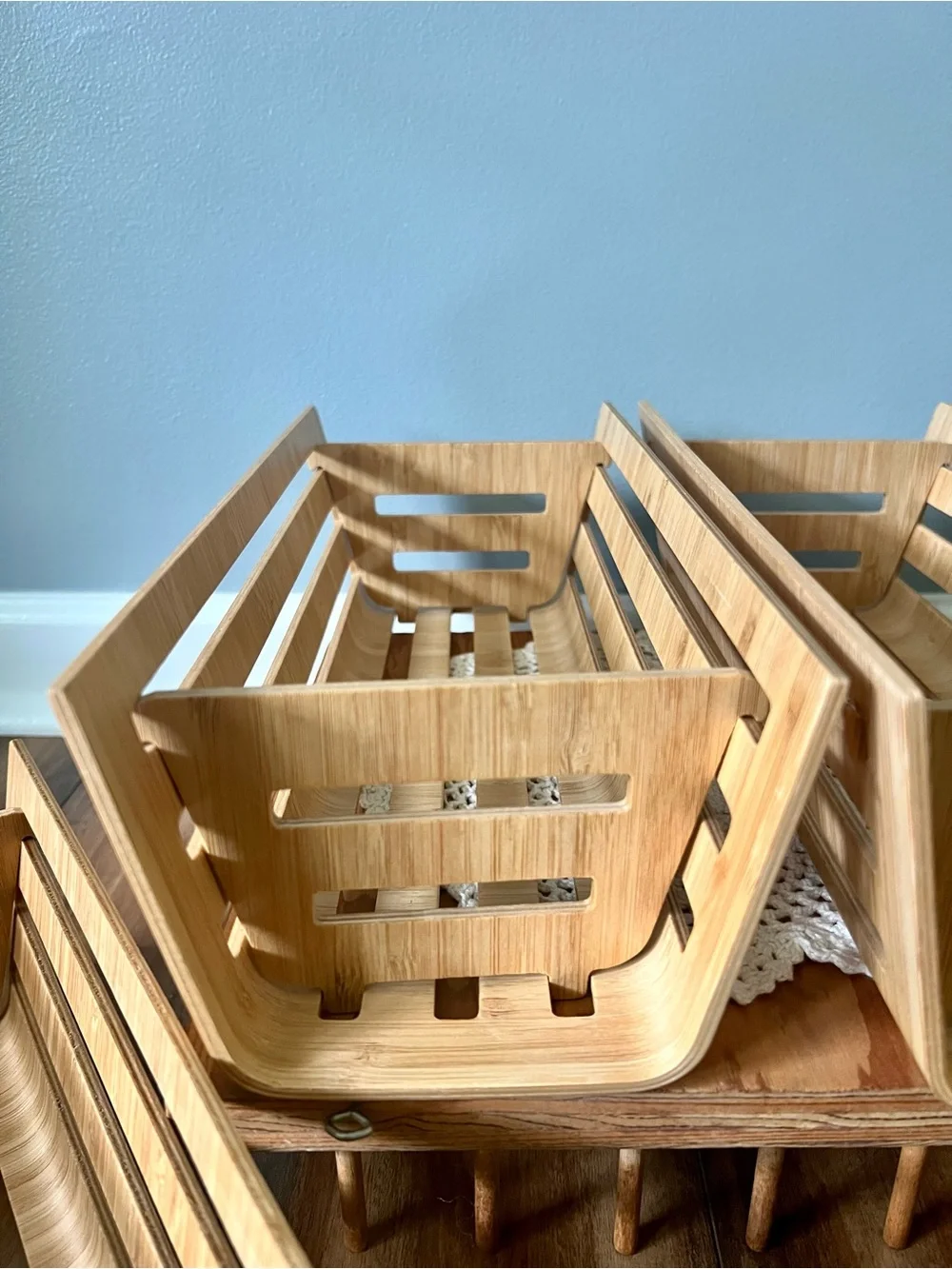 IKEA RIMFORSA Bamboo Light Brown Home/Kitchen Organizer Set of 4 RETIRED